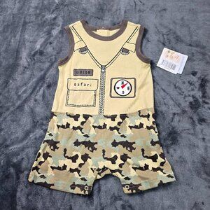 Buster Brown Safari Romper | Baby Explorer Outfit | Sizes 12M–24M | NWT